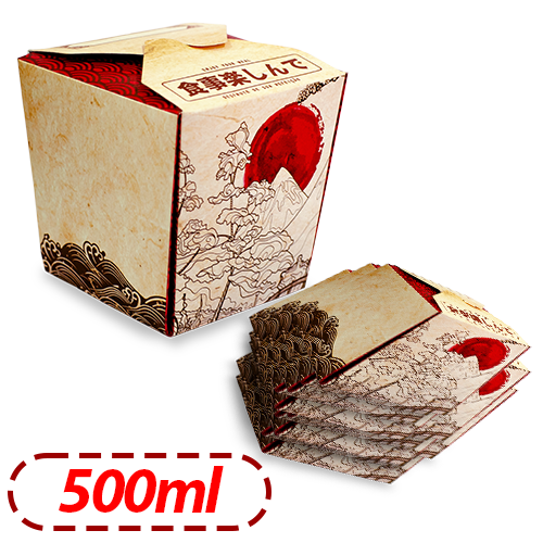 BOX YAKISSOBA | 500ML | NEW ORIGAMI | PACOTE: 50UNDS